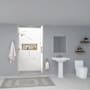 Transolid Titan 96" High x 48" Wide x 36" Deep High Gloss Shower Wall Kit with Aluminum Corner and Edge Trim White Caruso