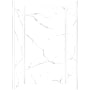Transolid Titan 96" High x 48" Wide x 36" Deep Matte Honed Shower Wall Kit with Aluminum Corner and Edge Trim White Caruso