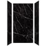 Transolid Titan 96" High x 48" Wide x 36" Deep Matte Honed Shower Wall Kit with Aluminum Corner and Edge Trim Black Caruso