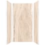 Transolid Titan 96" High x 48" Wide x 36" Deep Matte Honed Shower Wall Kit with Aluminum Corner and Edge Trim Savanna Creme