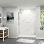 Transolid Titan 96" High x 60" Wide x 36" Deep High Gloss Shower Wall Kit with Aluminum Corner and Edge Trim White Caruso