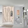 Transolid Titan 96" High x 60" Wide x 36" Deep High Gloss Bookmatch Shower Wall Kit with Aluminum Corner and Edge Trim Savanna Creme