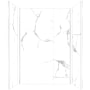 Transolid Titan 96" High x 60" Wide x 48" Deep High Gloss Shower Wall Kit with Aluminum Corner and Edge Trim White Caruso