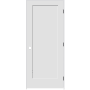 Trimlite 18" by 80" 1-Panel Shaker Left Handed Interior Prehung Passage Door with Black Hinges and 6-9/16" Door Jamb Primed