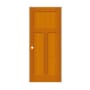 Trimlite 24" by 80" 1+2-Panel Shaker Left Handed Interior Prehung Passage Door with Brushed Chrome Hinges and 4-9/16" Door Jamb Douglas Fir
