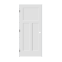 Trimlite 24" by 80" 1+2-Panel Shaker Right Handed Interior Prehung Passage Door with Oil Rubbed Bronze Hinges and 6-9/16" Door Jamb Primed