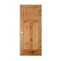 Trimlite 24" by 80" 1+2-Panel Shaker Left Handed Interior Prehung Passage Door with Black Hinges and 4-9/16" Door Jamb Knotty Alder