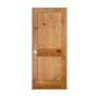 Trimlite 34" by 80" 2-Panel Shaker Left Handed Interior Prehung Passage Door with Brushed Chrome Hinges and 4-9/16" Door Jamb Knotty Alder