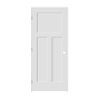 Trimlite 26" by 80" 1+2-Panel Shaker Right Handed Interior Prehung Passage Door with Brushed Chrome Hinges and 4-9/16" Door Jamb Primed