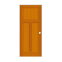 Trimlite 28" by 80" 1+2-Panel Shaker Right Handed Interior Prehung Passage Door with Satin Nickel Hinges and 4-9/16" Door Jamb Douglas Fir