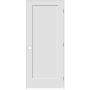 Trimlite 36" by 80" 1-Panel Shaker Left Handed Interior Prehung Passage Door with Satin Nickel Hinges and 4-9/16" Door Jamb Primed