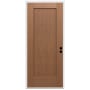 Trimlite 36" W x 80" H 1-Panel Contemporary Left-Hand Inswing Exterior Prehung Entry Door with Satin Nickel Hinges, 6-9/16" Door Jamb, and Mill Sill Unfinished Fir