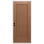 Trimlite 36" W x 80" H 1-Panel Contemporary Right-Hand Inswing Exterior Prehung Entry Door with Bright Chrome Hinges, 4-9/16" Door Jamb, and Mill Sill Unfinished Fir
