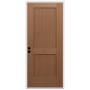 Trimlite 36" W x 80" H 2-Panel Contemporary Right-Hand Inswing Exterior Prehung Entry Door with Black Hinges, 6-9/16" Door Jamb, and Mill Sill Unfinished Fir