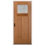 Trimlite 36" W x 80" H Patina 6-Lite 2-Panel Contemporary Right-Hand Inswing Exterior Prehung Entry Door with Black Hinges, 4-9/16" Door Jamb, and Bronze Sill Unfinished Fir