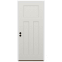 Trimlite 36" W x 80" H 3-Panel Contemporary Right-Hand Inswing Exterior Prehung Entry Door with Satin Nickel Hinges, 4-9/16" Door Jamb, and Bronze Sill Primed