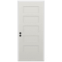 Trimlite 36" W x 80" H 5-Panel Contemporary Right-Hand Inswing Exterior Prehung Entry Door with Satin Nickel Hinges, 4-9/16" Door Jamb, and Mill Sill Primed