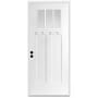Trimlite 36" W x 80" H Clear 3-Lite 2-Panel Contemporary Right-Hand Inswing Exterior Prehung Entry Door with Bright Chrome Hinges, 4-9/16" Door Jamb, and Mill Sill Primed