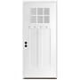 Trimlite 36" W x 80" H Clear 6-Lite 2-Panel Contemporary Right-Hand Inswing Exterior Prehung Entry Door with Oil Rubbed Bronze Hinges, 4-9/16" Door Jamb, and Bronze Sill Primed