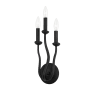 Troy Lighting Reign 3 Light 15" Tall Wall Sconce Iron Black