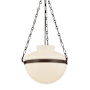 Troy Lighting Paradigm 16" Wide Pendant with Glossy Opal Glass Shade Bronze