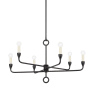 Troy Lighting Orson 6 Light 31" Wide Candle Style Chandelier Black Iron