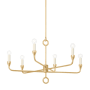 Troy Lighting Orson 6 Light 31" Wide Candle Style Chandelier Vintage Gold Leaf