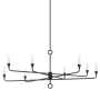 Troy Lighting Orson 8 Light 42" Wide Candle Style Chandelier Black Iron