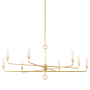 Troy Lighting Orson 8 Light 42" Wide Candle Style Chandelier Vintage Gold Leaf