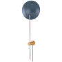 Troy Lighting Leif 31" Tall Plug-In Wall Sconce Patina Brass / Slate Blue