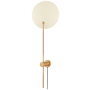 Troy Lighting Leif 31" Tall Plug-In Wall Sconce Patina Brass / Soft Sand