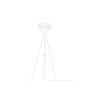 UMAGE Carmina Mini 51.6" Tall Single Light Floor Lamp White with White Floor Tripod