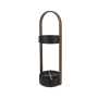 Umbra Bellwood 9-5/8" Wide Steel and Wood Umbrella Stand Black / Walnut