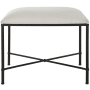 Uttermost Avenham 24" Wide Black Framed Bench Aged Black
