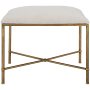 Uttermost Avenham 24" Wide Black Framed Bench Antique Gold