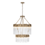 Varaluz Matrix 14 Light 30" Wide Waterfall Chandelier Havana Gold