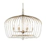 Varaluz Voliere 6 Light 36" Wide Beaded Chandelier Havana Gold