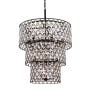 Varaluz Windsor 13 Light 32" Wide Crystal Waterfall Chandelier Carbon / Havana Gold