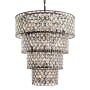 Varaluz Windsor 21 Light 40" Wide Crystal Waterfall Chandelier Carbon / Havana Gold