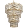Varaluz Windsor 21 Light 40" Wide Crystal Waterfall Chandelier French Gold