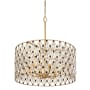 Varaluz Windsor 6 Light 25" Wide Crystal Drum Chandelier French Gold