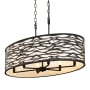 Varaluz Kato 6 Light 36" Wide Drum Chandelier Carbon Black