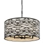 Varaluz Kato 6 Light 30" Wide Drum Chandelier Carbon Black