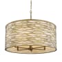 Varaluz Kato 6 Light 30" Wide Drum Chandelier Havana Gold