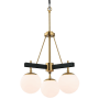 Varaluz Allie 3 Light 18" Wide Multi Light Pendant Black / Gold