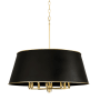 Varaluz Coco 8 Light 32" Wide Pendant Matte Black / French Gold