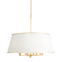 Varaluz Coco 8 Light 32" Wide Pendant Matte White / French Gold