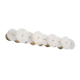 Varaluz Cosmos 36" Wide Vanity Light Havana Gold / Spanish Alabaster