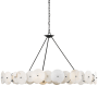 Varaluz Cosmos 9 Light 48" Wide Ring Chandelier Matte Black