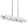 Varaluz Cosmos 10 Light 50" Wide Linear Pendant Matte Black